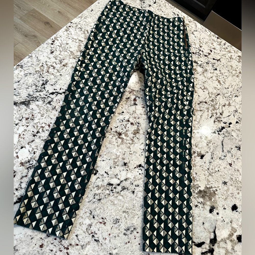 H&M Green and white checkered pants